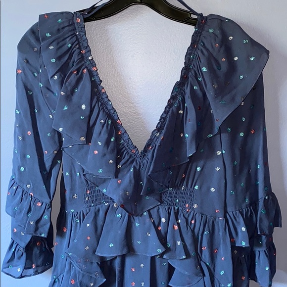 REBECCA TAYLOR Glitter Gem Chiffon Dress - Picture 8 of 10